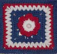 7 inch Freedom Flower Square