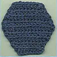 Half Double Crochet Hexagon 
