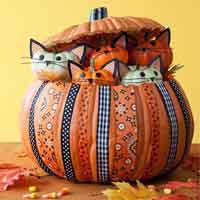 DIY Kittycat Pumpkin